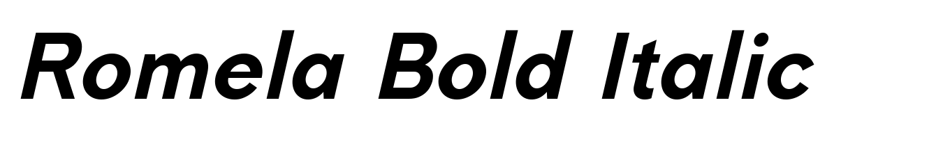 Romela Bold Italic